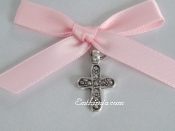 36G. Girl's Witness Pins with Textured Cross Pendant